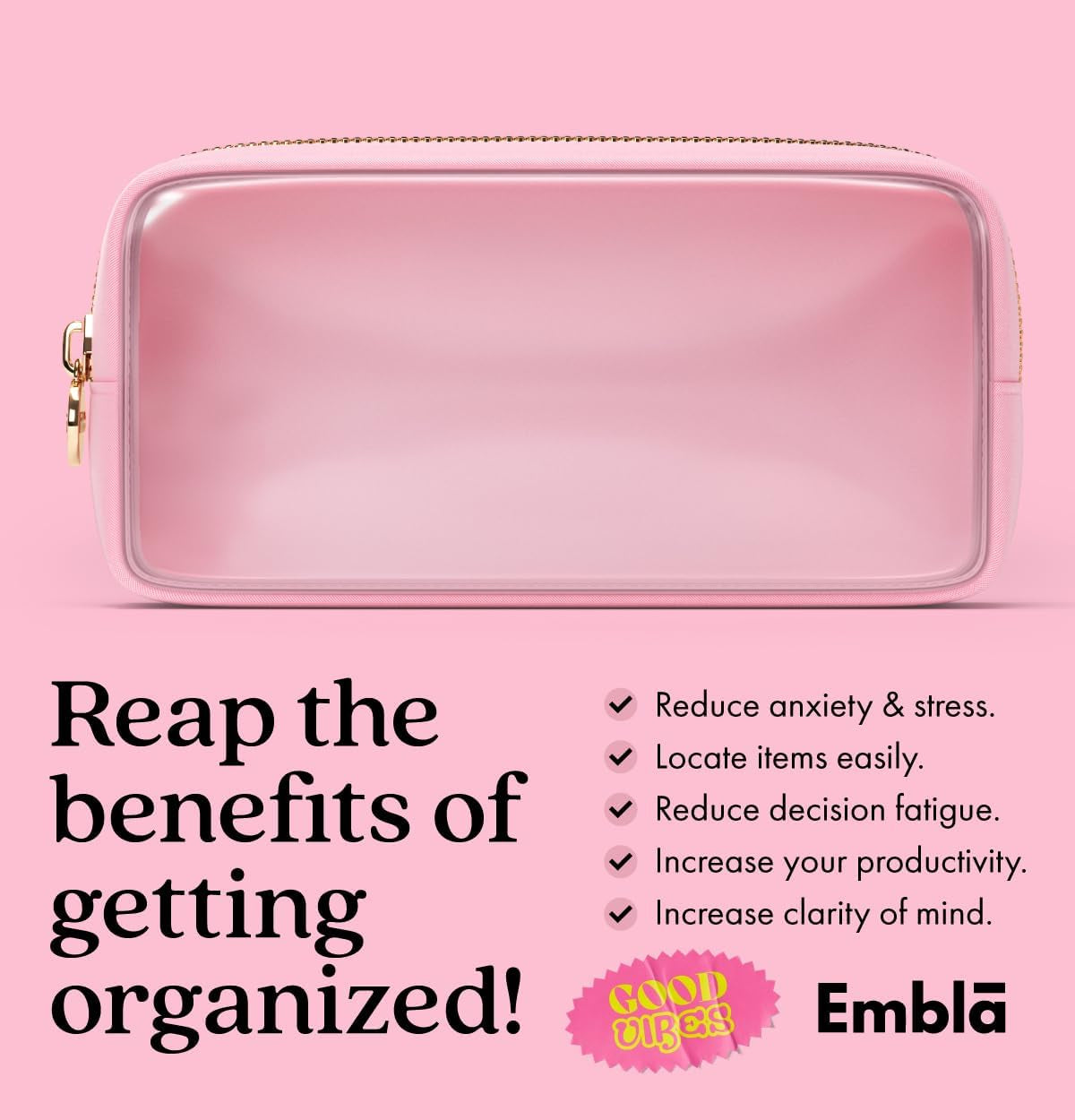 Clear Makeup Bag Zipper Pouch, Transparent Cosmetic Case Organizer, TSA Approved Travel Toiletry Case, Travel Accessories Essentials Makeup Tote for Women, Small Cute Make up Bag for Purse - Flamingo